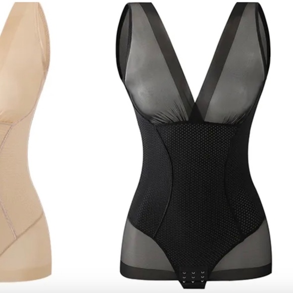 Black body suit. Girdle waist trainer snap crotch Shaper - Picture 2 of 8